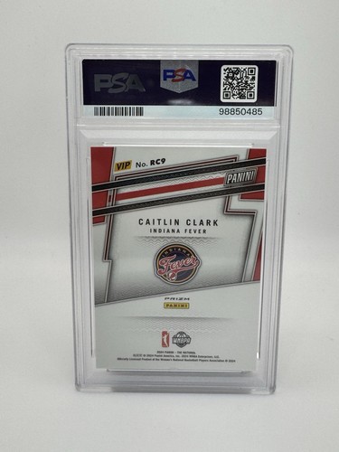 Catlin Clark 2024 Panini NSCC VIP Gold Rookies Prizm #RC9 Rookie RC PSA 10 - Bild 2 von 2
