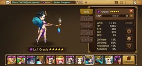 Summoners War Global 1LD5:🔥 DARK ORACLE + SEARA / *12LGD* 300MS*🔥