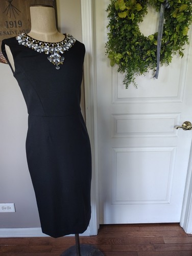 Kate Hill Black Beaded Dress Sz 2 - Picture 2 of 7