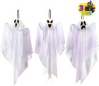 JOYIN 25.5" Halloween Home Outdoor Decorations Hanging Ghosts - 3 Pack. White