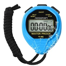 	MUSHPORT Waterproof Stopwatch Timer Only Stopwatch Mode ON/Off Silent Simple	