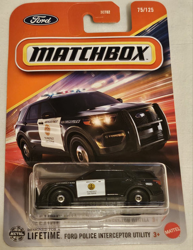 Mattel Matchbox Ford Police Interceptor Utility #75/125 Mainline 2025 Case D - Imagen 1 de 21