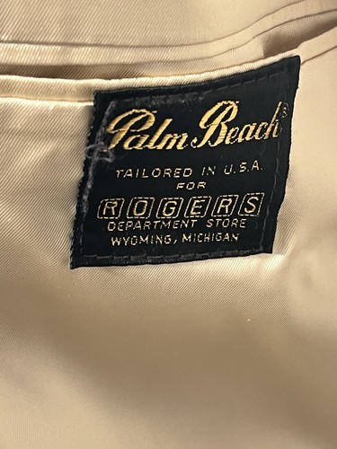 Vintage Palm Beach Madras Blazer 46R 1960s Poly Cotton Sports Jacket Preppy - Picture 12 of 17