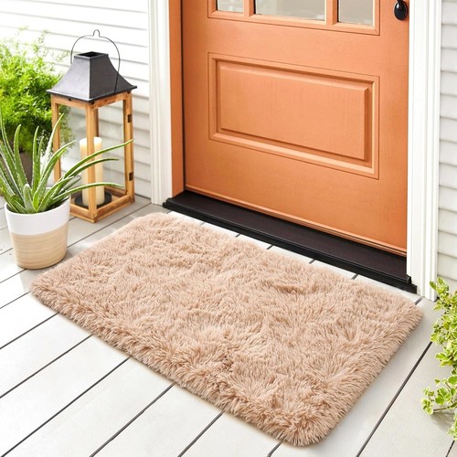 Shaggy Area Rugs Indoor Fluffy Rooms Floor Mat Bedside Hallway Entryway Door Mat - Picture 16 of 35