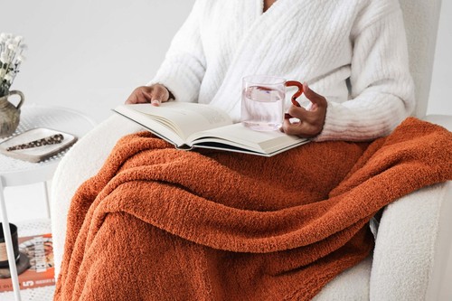 Neu Sunday Citizen Snug Lap Throw in Marsala Orange