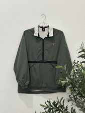Vintage 90s Nike Tennis Challenge Court Green Half Zip Windbreaker Size M Fits L
