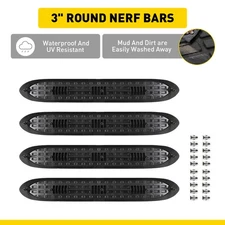 Universal WSP001KIT Replacement Step Pad Black for 3" Round Nerf Bars Set of 4