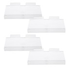 4pcs Floating Shoe Rack: Wall Mount Shoe Display Stand For Sneaker Collection