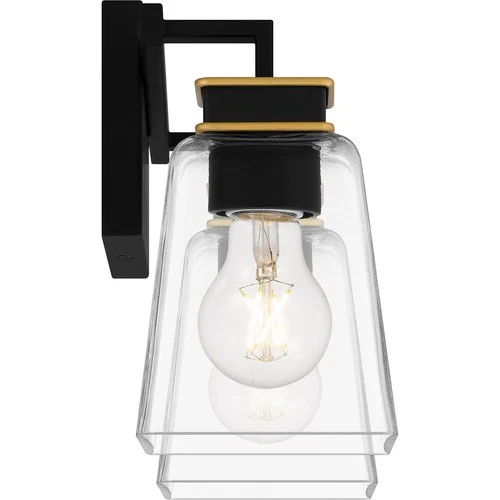 Matte Black Two Light Bath from the Almany Collection - Picture 4 of 5