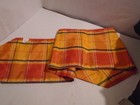 Plaid Table Runner,Fall Thanksgiving  Autumn Holiday Rust Orange green 68" x 13"