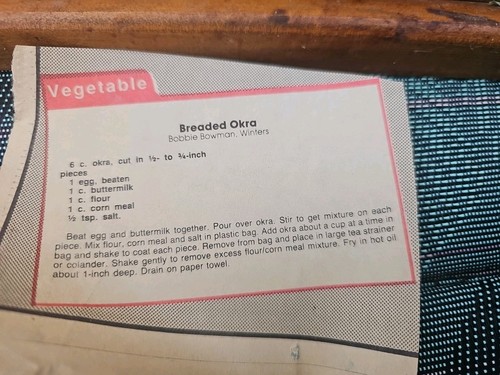 Caja de recetas vintage de madera pintada a mano fresa margarita, recetas antiguas incluidas - Imagen 9 de 15