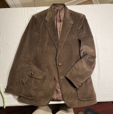 Vintage Dillards Brown Corduroy Sport Coat Men's 40L Blazer Jacket 2 Button