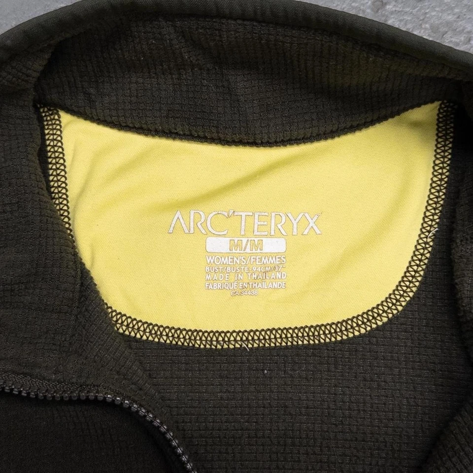 Chaqueta polar Arct'eryx Polartec cremallera completa para mujer mediana verde oliva Foto 4 de 4