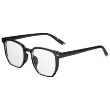 Sunglasses for Women Men, PC Square Sunglasses, Bright Black