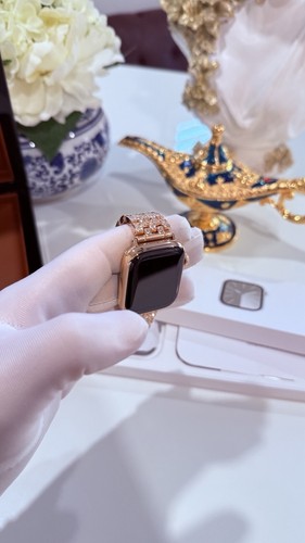 ✅ Custom 24k Rose Gold Apple Watch Series 9 Diamond Band | Water Resistant | Box - 第 6/20 張圖片
