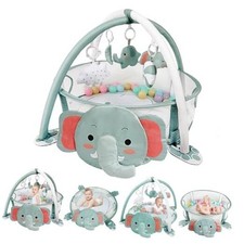 4-in-1 Baby Play Mat Baby Gym,Tummy Time Mat for Floor Activity Gym Ball Pit