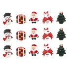 3 Pack Snowman Tree Decorations Mini Ornaments Globe Figurines Tiny Candy Cane