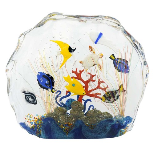 GlassOfVenice großes Murano-Glas-Aquarium mit Fisch und Meereslebewesen - 10 Fische - Bild 4 von 6