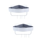 2 PCS Bathroom Wall Mount Organizer Toilet Storage Rack Shelf Punch-free Holder