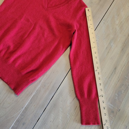 Only Mine Pullover 100% 2-fädig Kaschmir rot V-Ausschnitt Mädchen Gr. XL - Bild 6 von 7