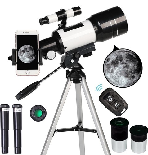 Telescope for Adults & Kids, 70Mm Aperture Refractor (15X-150X) Portable Travel - Afbeelding 1 van 8