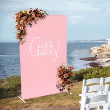 Wedding Backdrop Stand Frame Pink 1.5 2m Backdrop Stand For Ceremony Photography
