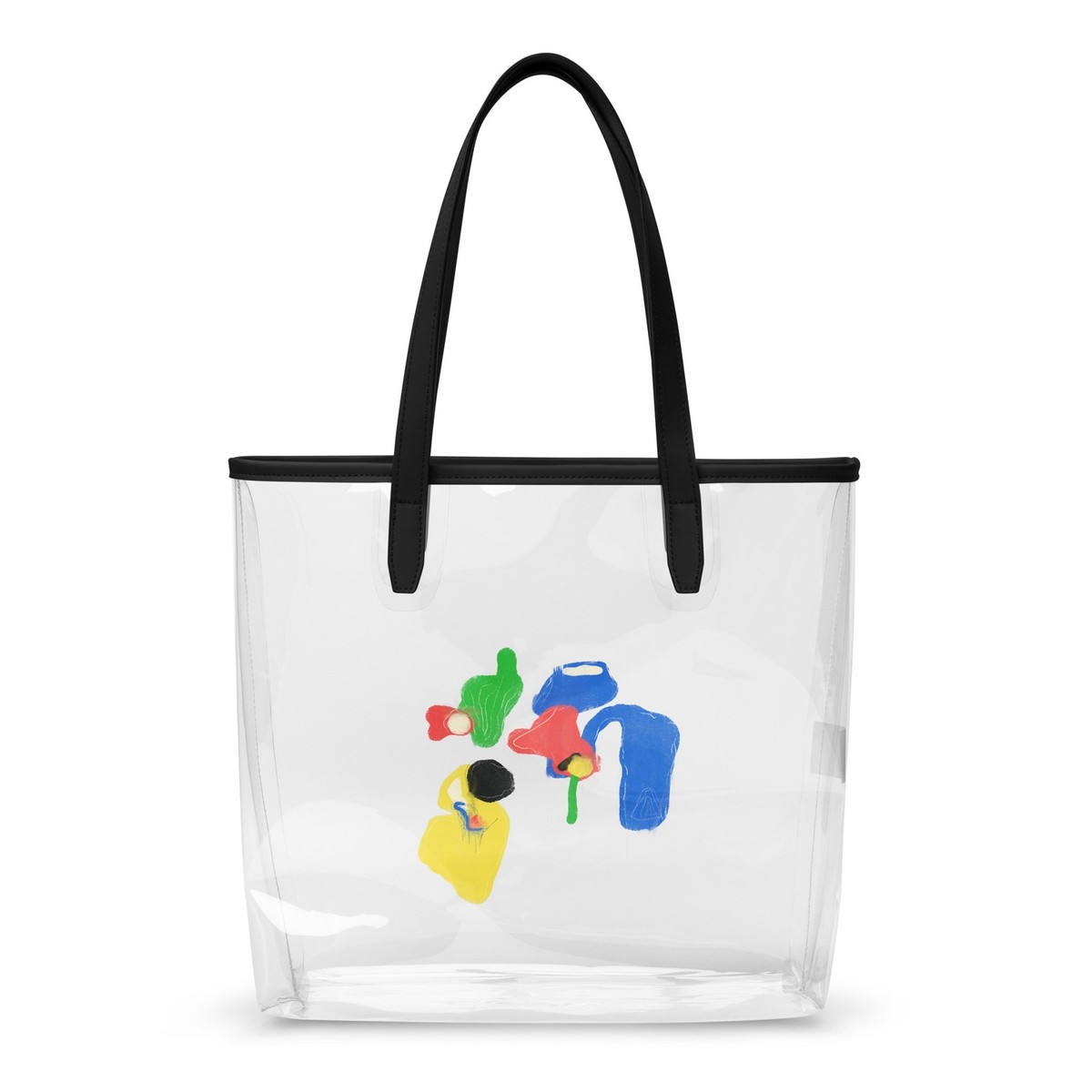 バッグ have a good time vintage clear tote bag 80s Vintage Plastic Clear Tote Bag With Geometric Prints