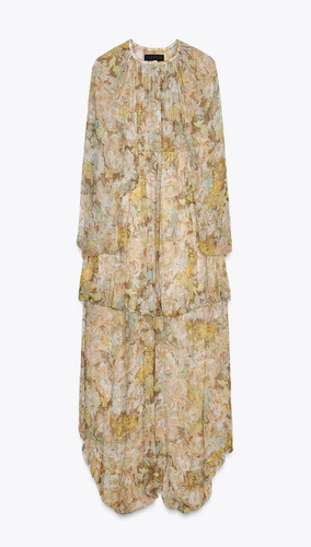 VESTIDO ZARA NUEVO SS25 ASIMÉTRICO LARGO ESTAMPADO ZW COLL. BOHO 2750/046_S,M - Imagen 11 de 15