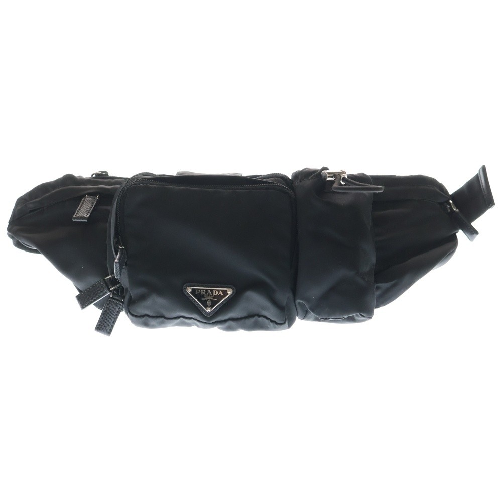 Prada Body Bag Waist Black Nylon Va0056
