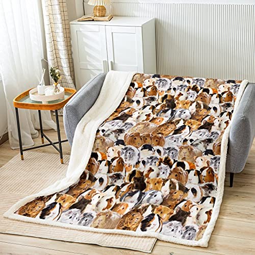 Kids Guinea Pig Fleece Blanket Boys Girls Cute Cavy Animal Throw Multi 15 - Picture 3 of 8