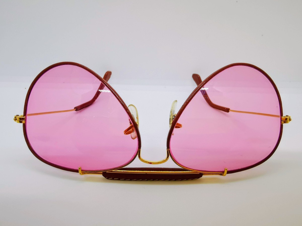 小物 Ray-Ban BAUSCH&LOMB U.S.A Vintage Ray Ban Bausch & Lomb Leathers 58mm - Pink