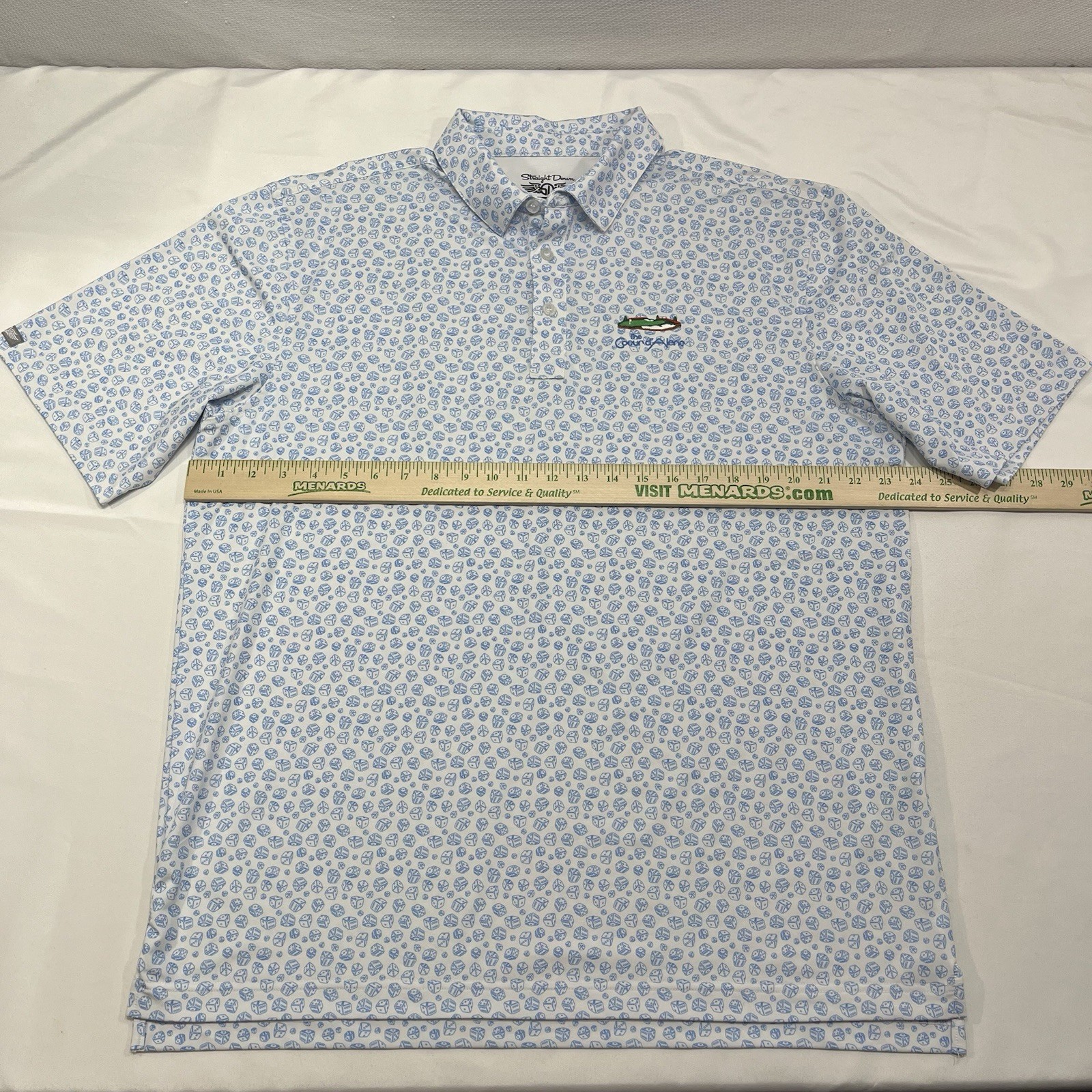 Straight Down Performance Golf Polo Dice All Over… - image 5