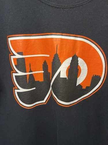 VTG Philadelphia Flyers Graphic T Shirt Mens XL Hockey NHL Black - Picture 5 of 13