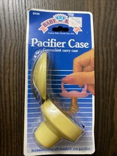 VTG Baby King Pacifier Convenient Carry Case Holder New Sealed  - Yellow