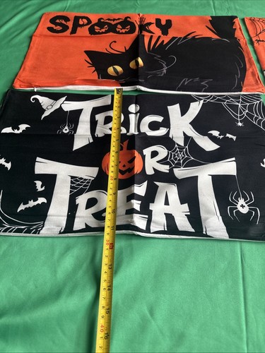 "Juego de 4 fundas de almohada decorativas de Halloween casa embrujada espeluznante 19""x11""" - Imagen 11 de 24