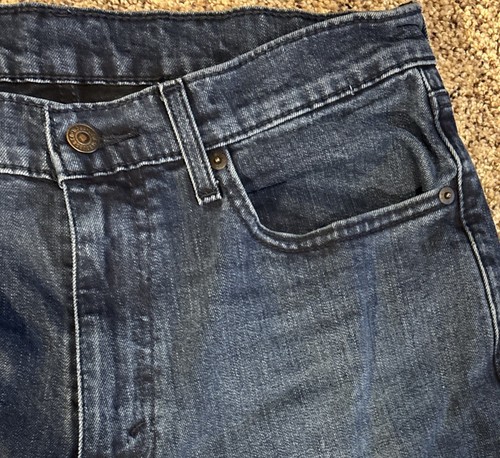 Levi's 550 Men's Relaxed Fit Jeans Stretch Dark Wash Blue 32 X 36 Denim - Picture 5 of 13