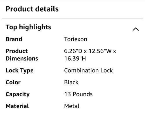Toriexon Through The Wall Drop Box with Combination Lock, 16.5" x 12.5" x 6" New - Picture 3 of 17