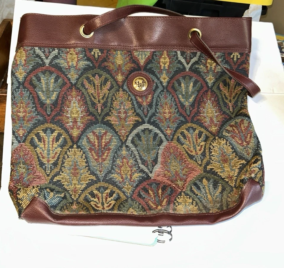Large Diane von Furstenberg Vintage Tapestry Tote Travel Bag•EUC - Image 2 of 4