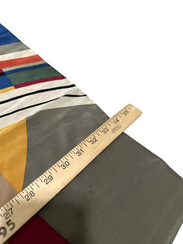 Sciarpa seta vintage Frank Lloyd Wright astratta geometrica multicolore MOMA quadrata - Foto 7 di 12