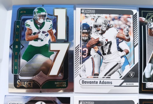 Lote de 12 tarjetas coleccionables de fútbol americano Davante Adams VEGAS RAIDERS únicas Prizm PANINI - Imagen 4 de 20