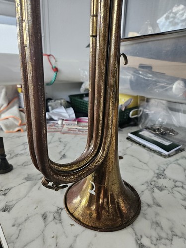 Vintage Ludwig BUGLE Vintage Blechblasinstrument mit 2 Mundstücken - Bild 4 von 12