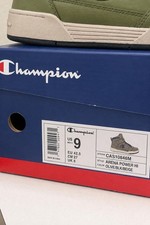 Champion Arena Power Hi Sneakers Olive/Black/Beige Size 9
