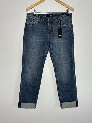 Kut From The Kloth Catherine Jeans Womens 6 Blue High Rise Boyfriend New - Picture 1 of 16