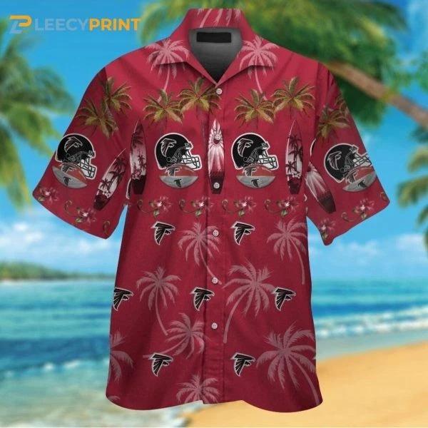 Atlanta Short Sleeve Tropical Coconuts Pattern Hawaiian Shirt, Gift for Fan