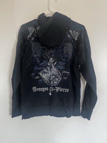 Affliction Hoodie Men’s Size S Rush Y2K Vintage Authentic Pullover - Picture 4 of 7