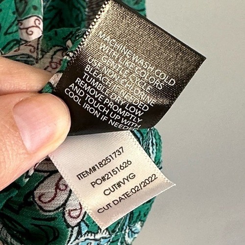 Torrid Womens Chiffon Button Up Blouse Floral Sheer Cottage Office Size 3X Flowy - Picture 12 of 13