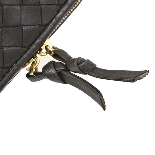 BOTTEGA VENETA Intrecciato Mini Pouch Bag Leather Brown 02EG079 - Picture 8 of 15