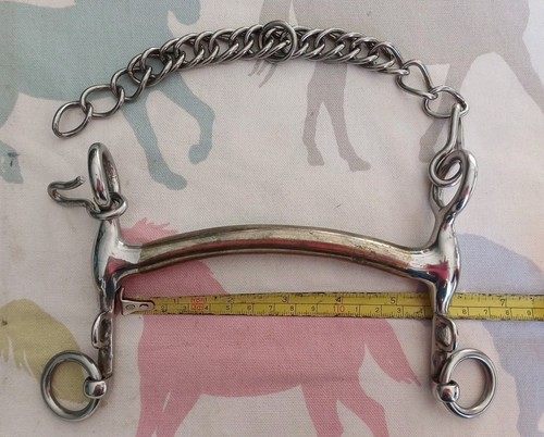 5 1/2" Arch Gold Mouth Weymouth Horse Bit. In Excellent Condition.