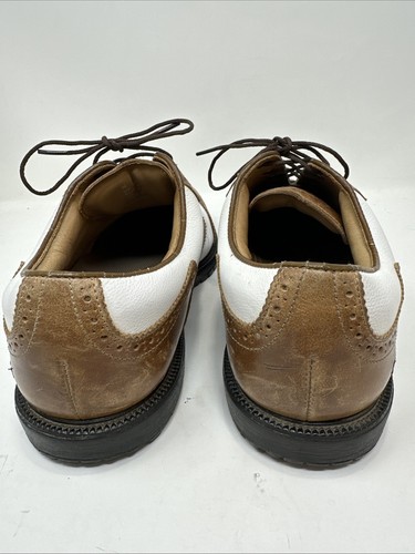 Footjoy FJ ICON klassische Golfschuhe Größe 11 Herren weiß und braun Leder - Bild 5 von 16