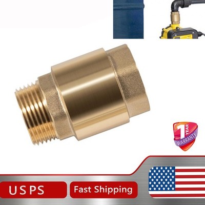 Check valve, brass, 1'' NPT male in, 1'' FNPT female out
